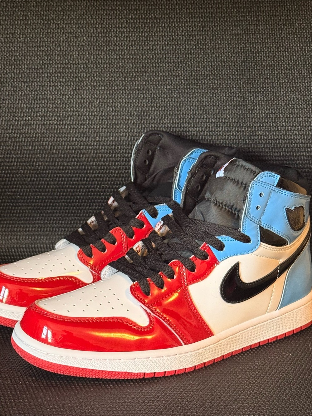 Jordan Men's High-Top Sneakers in Red, White, Blue & Black